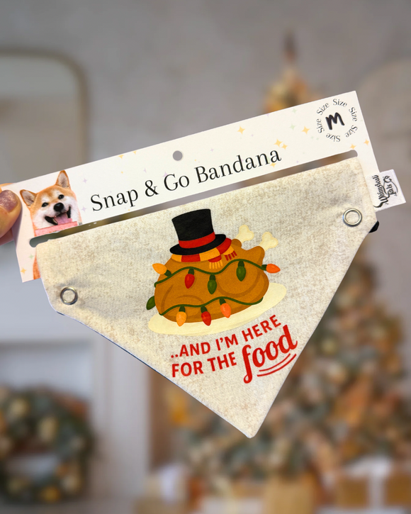 I'm Here For The Food Snap & Go Handmade Bandana